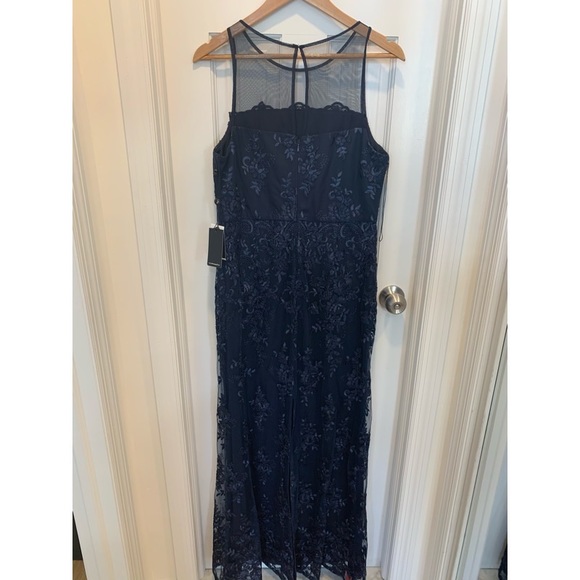 Adrianna Papell Embroidered Illusion Sheath Dress - Picture 5 of 8